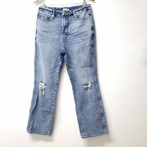 Good American Good Curve Distressed High Rise Jeans Size 14/32